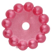frambuesa - Cuentas rondelle de 10 mm con bolitas de resina opaca - Frambuesa nacarado x10 Cuentas rondelle de 10 mm con bolitas de resina opaca - Frambuesa nacarado x10