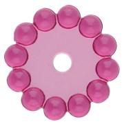 Fuschia - Cuentas redondas de 10 mm con bolitas de resina transparente - Fucsia x10 Cuentas redondas de 10 mm con bolitas de resina transparente - Fucsia x10