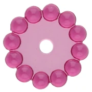 Cuentas redondas de 10 mm con bolitas de resina transparente - Fucsia x10