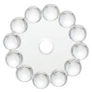 Cuentas redondas de 10 mm con bolitas de resina transparente - Cristal x10