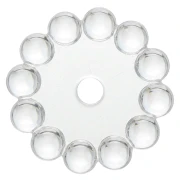 Cuentas redondas de 10 mm con bolitas de resina transparente - Cristal x10