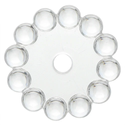 Cuentas redondas de 10 mm con bolitas de resina transparente - Cristal x10
