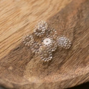 Cuentas redondas de 10 mm con bolitas de resina transparente - Cristal x10