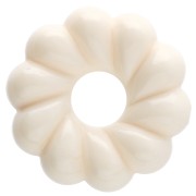 Marfil - Cuentas redondas 18 mm efecto trenzado en resina opaca - Marfil x4 Cuentas redondas 18 mm efecto trenzado en resina opaca - Marfil x4