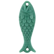 Separador de peces 27x9 mm en resina - Verde turquesa x1