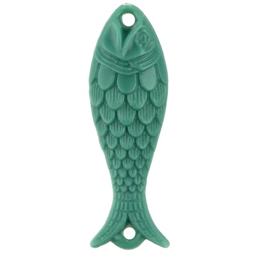 Separador de peces 27x9 mm en resina - Verde turquesa x1