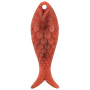Brique - Colgante pez 27x9 mm en resina - Ladrillo jaspeado x1 Colgante pez 27x9 mm en resina - Ladrillo jaspeado x1