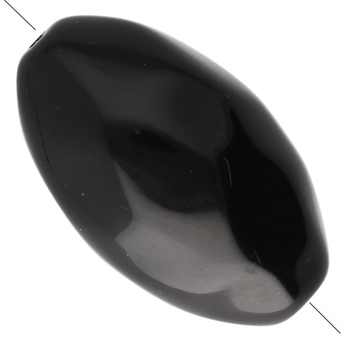 Cuenta con forma de oliva irregular martillada 30x18 mm en resina opaca - Negro x1
