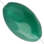 Cuenta con forma de oliva irregular martillada 30x18 mm en resina translúcida - Jade x1