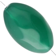 Cuenta con forma de oliva irregular martillada 30x18 mm en resina translúcida - Jade x1