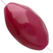Cuenta con forma de oliva irregular martillada 30x18 mm en resina translúcida - Fucsia x1