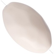 Cuenta con forma de oliva irregular martillada 30x18 mm en resina opaca - Blanc de Lin x1