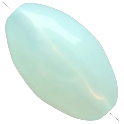 Cuenta con forma de oliva irregular martillada 24x15 mm en resina translúcida - Verde agua x1
