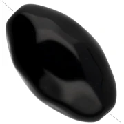 Cuenta con forma de oliva irregular martillada 24x15 mm en resina opaca - Negro x1