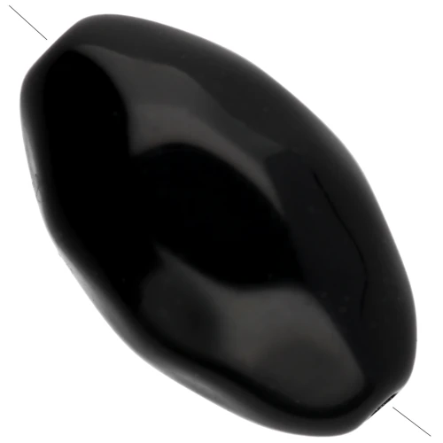 Cuenta con forma de oliva irregular martillada 24x15 mm en resina opaca - Negro x1