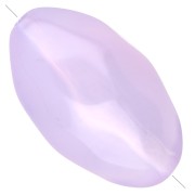 Cuenta con forma de oliva irregular martillada 24x15 mm en resina transparente - Lila x1
