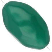 Cuenta con forma de oliva irregular martillada 24x15 mm en resina translúcida - Jade x1