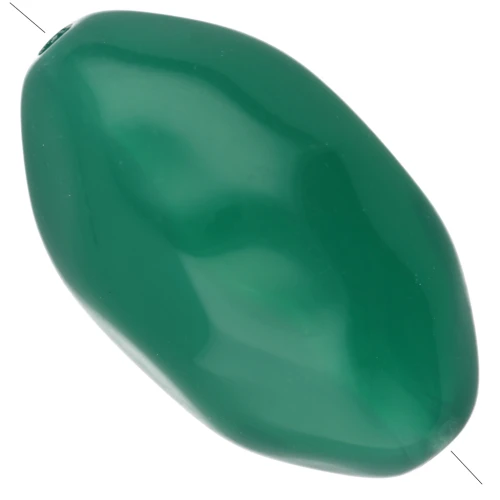 Cuenta con forma de oliva irregular martillada 24x15 mm en resina translúcida - Jade x1