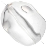 Cuenta irregular 25x20 mm en resina transparente - Cristal x1