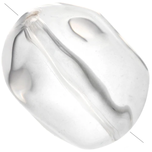 Cuenta irregular 25x20 mm en resina transparente - Cristal x1