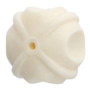 Cuentas redondas 16 mm en resina opaca - Marfil x4|raw }}