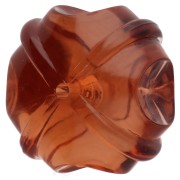 Cuentas redondas trabajadas 18 mm en resina transparente - Topacio x1