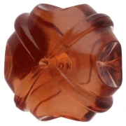 Cuentas redondas trabajadas 18 mm en resina transparente - Topacio x1