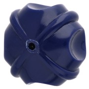 Azul oscuro - Cuentas redondas trabajadas 18 mm en resina opaca - Azul oscuro x1 Cuentas redondas trabajadas 18 mm en resina opaca - Azul oscuro x1