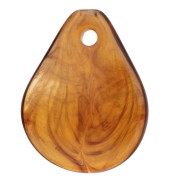 Pétalos de flor curvados 14x10,5 mm en resina - Ámbar jaspeado x8