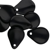 Pétalos de flor curvados 14x10,5 mm en resina - Negro x8