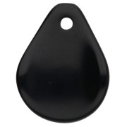 Pétalos de flor curvados 14x10,5 mm en resina - Negro x8