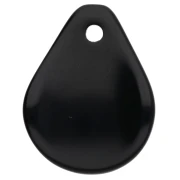 Pétalos de flor curvados 14x10,5 mm en resina - Negro x8