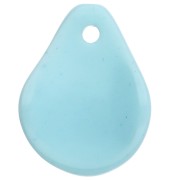 Pétalos de flor curvados 14x10,5 mm en resina - Azul pastel x8