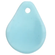 Pétalos de flor curvados 14x10,5 mm en resina - Azul pastel x8