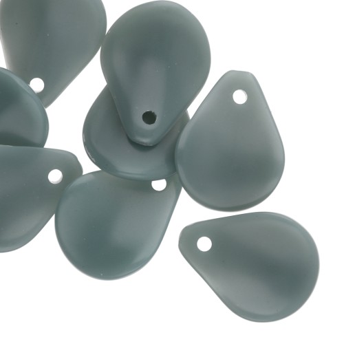 14x10.5 mm pétalos de flor curvados en resina - Celadon x8