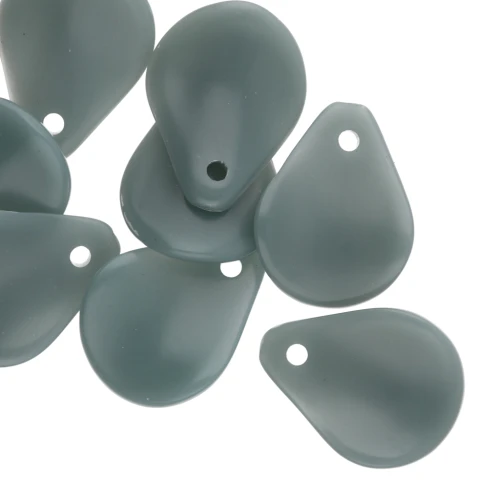 14x10.5 mm pétalos de flor curvados en resina - Celadon x8