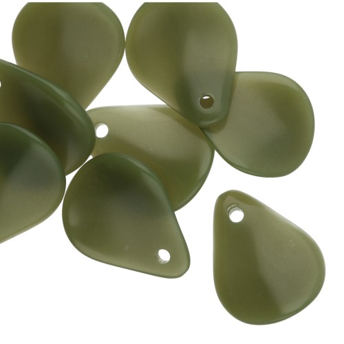 14x10.5 mm pétalos de flor curvados en resina - Caqui x8