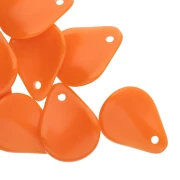 Pétalos de flor curvados 14x10,5 mm en resina - Naranja x8