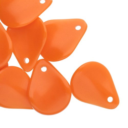 Pétalos de flor curvados 14x10,5 mm en resina - Naranja x8