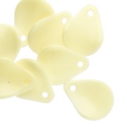 Pétalos de flor curvados 14x10,5 mm en resina - Amarillo pálido x8