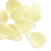 Pétalos de flor curvados 14x10,5 mm en resina - Amarillo pálido x8