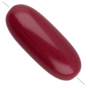 Bordeaux - 34x14 mm Cuenta con forma de oliva en resina opaca - Burdeos x1 34x14 mm Cuenta con forma de oliva en resina opaca - Burdeos x1