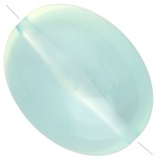 Cuenta con forma de oliva 24x19 mm en resina translúcida - Verde agua x1