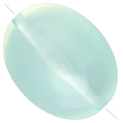 Cuenta con forma de oliva 24x19 mm en resina translúcida - Verde agua x1