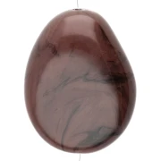 Cuenta plana irregular de 22 x 17 mm de resina opaca - Marrón marmolado x1