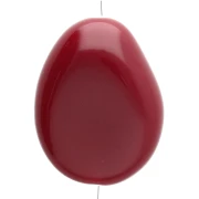 Cuenta de resina opaca irregular plana 22x17 mm - Burdeos x1