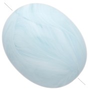 Cuenta con forma de oliva de 21 x 17 mm de resina opaca - Efecto marmolado azul claro x1