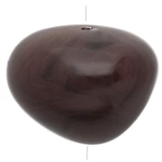 Cuentas tipo nugget de resina opaca, 12 x 15 mm - Chocolate veteado, 6 unidades
