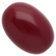 Cuenta con forma de oliva de 21 x 15 mm de resina opaca - Burdeos x1