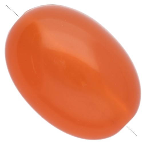 Cuenta con forma de oliva de 21 x 15 mm de resina translúcida - Efecto marmolado naranja fluorescente x1